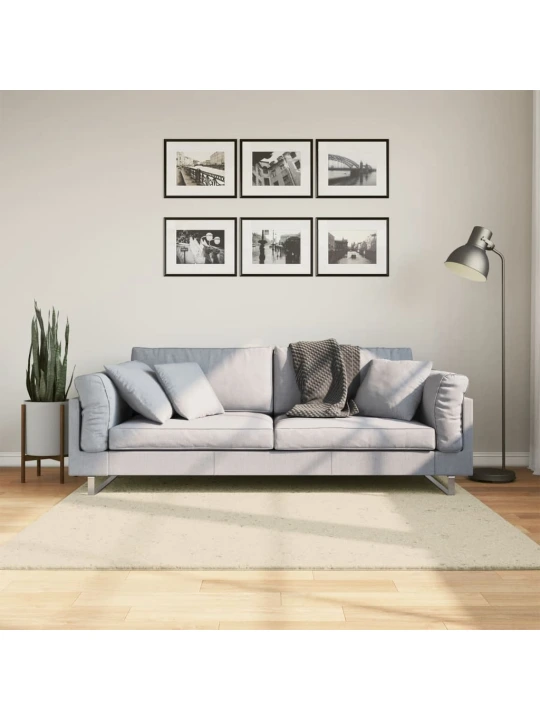 Kilimas HUARTE, kreminės spalvos, 160x160 cm, trumpi šereliai