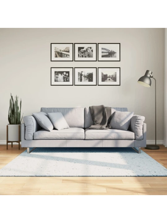 Kilimas HUARTE, mėlynos spalvos, 160x160cm, trumpi šereliai