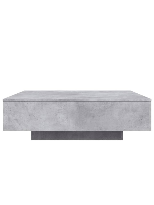 Kavos staliukas, betono pilkas, 100x100x31cm, apdirbta mediena