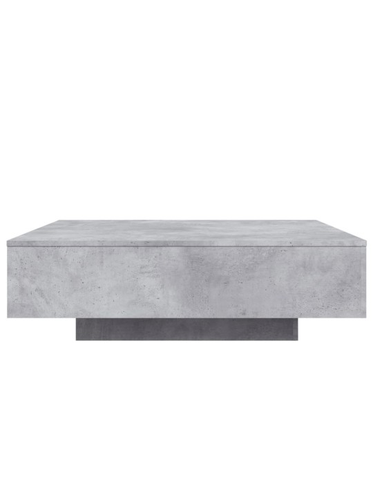 Kavos staliukas su LED lemputėmis, betono pilkas, 100x100x31cm