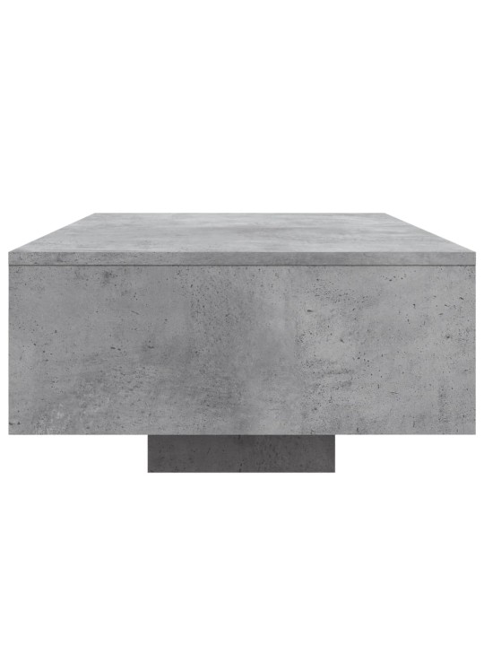 Kavos staliukas su LED lemputėmis, betono pilkas, 85x55x31cm