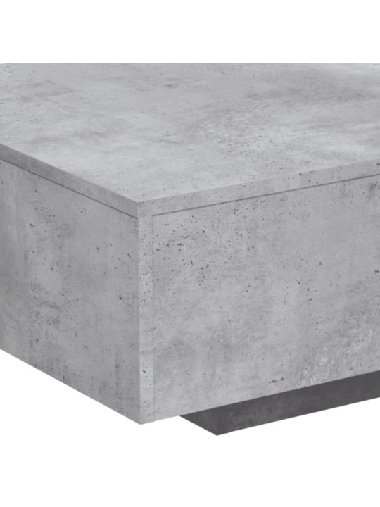 Kavos staliukas su LED lemputėmis, betono pilkas, 85x55x31cm