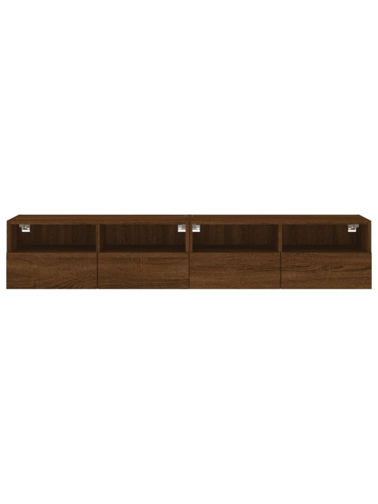 Sieninės TV spintelės, 2vnt., rudos ąžuolo, 80x30x30cm, mediena