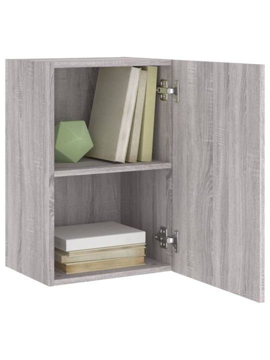 Sieninės TV spintelės, 2vnt., pilkos, 40,5x30x60cm, mediena