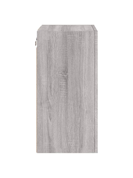 Sieninės TV spintelės, 2vnt., pilkos, 40,5x30x60cm, mediena