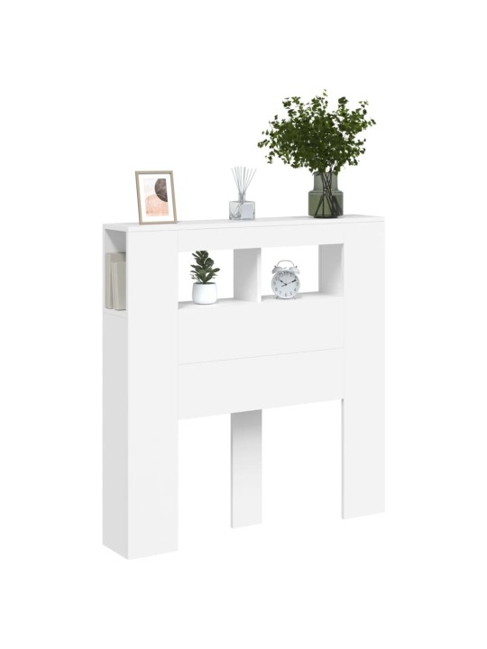 LED galvūgalis, baltas, 100x18,5x103,5cm, apdirbta mediena