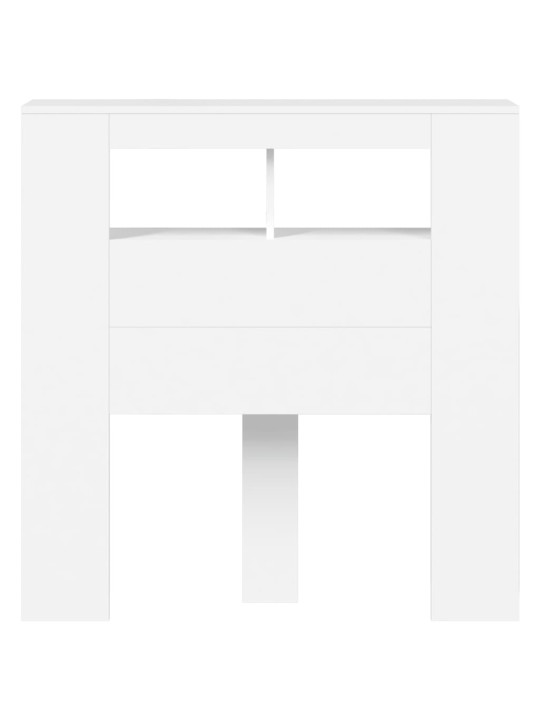 LED galvūgalis, baltas, 100x18,5x103,5cm, apdirbta mediena