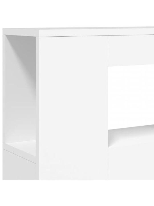 LED galvūgalis, baltas, 100x18,5x103,5cm, apdirbta mediena