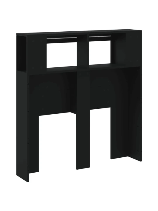LED galvūgalis, juodas, 100x18,5x103,5cm, apdirbta mediena