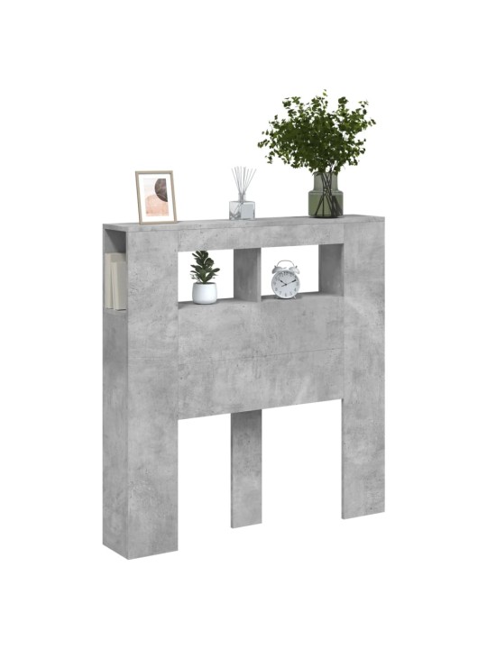 LED galvūgalis, betono, 100x18,5x103,5cm, apdirbta mediena