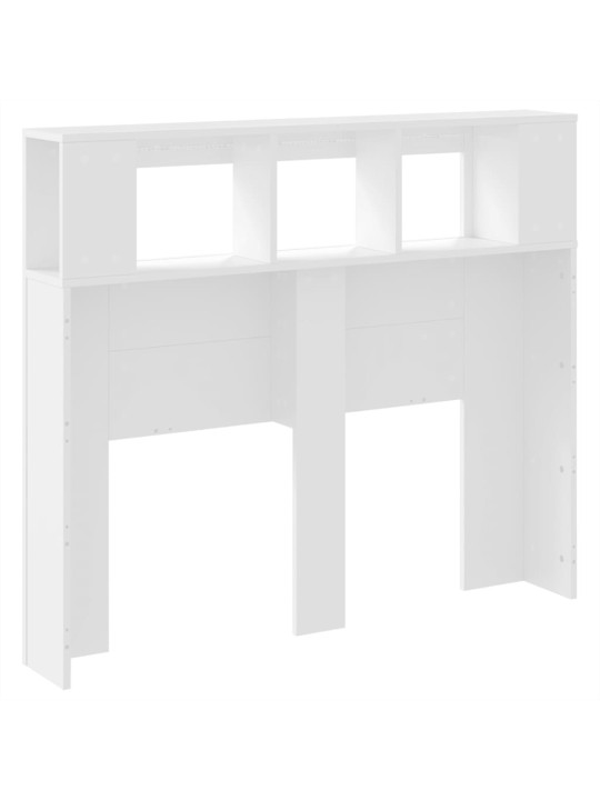 LED galvūgalis, baltas, 120x18,5x103,5cm, apdirbta mediena