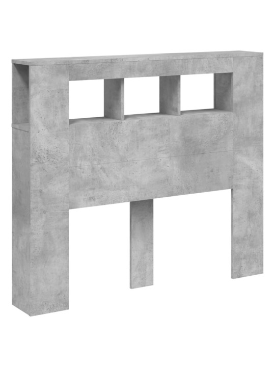 LED galvūgalis, betono, 120x18,5x103,5cm, apdirbta mediena