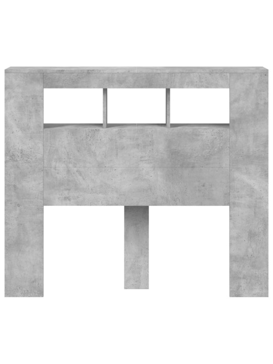 LED galvūgalis, betono, 120x18,5x103,5cm, apdirbta mediena