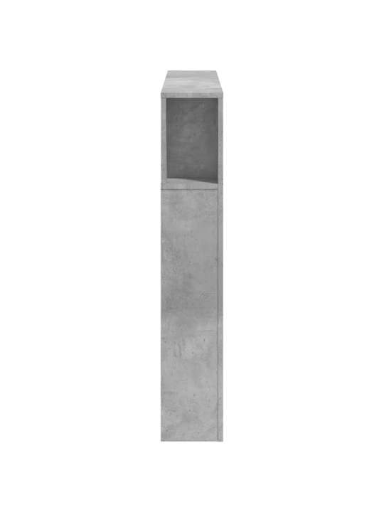 LED galvūgalis, betono, 120x18,5x103,5cm, apdirbta mediena