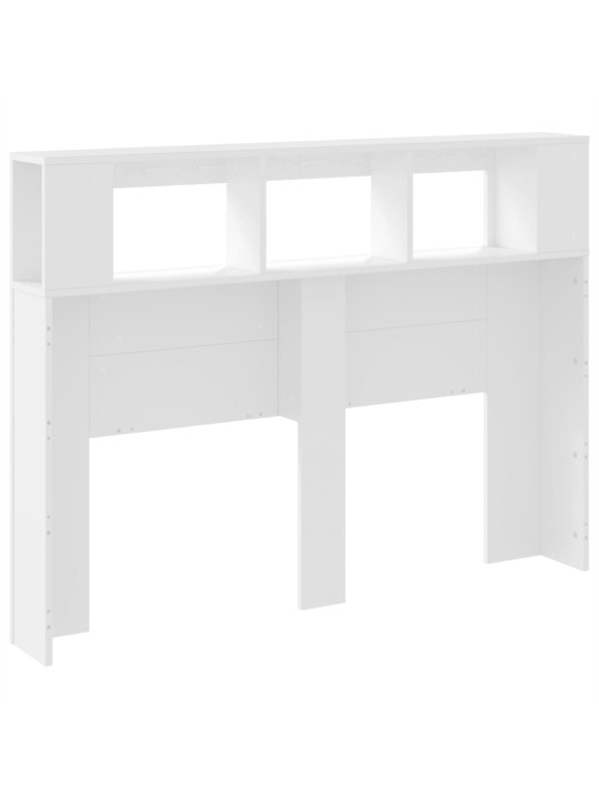 LED galvūgalis, baltas, 140x18,5x103,5cm, apdirbta mediena