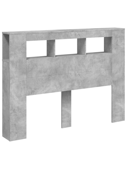 LED galvūgalis, betono, 140x18,5x103,5cm, apdirbta mediena
