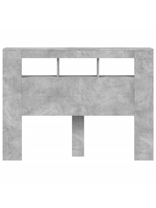 LED galvūgalis, betono, 140x18,5x103,5cm, apdirbta mediena