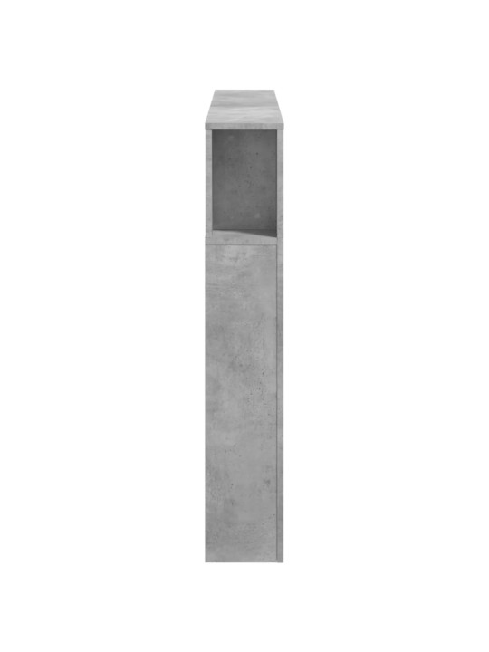 LED galvūgalis, betono, 140x18,5x103,5cm, apdirbta mediena