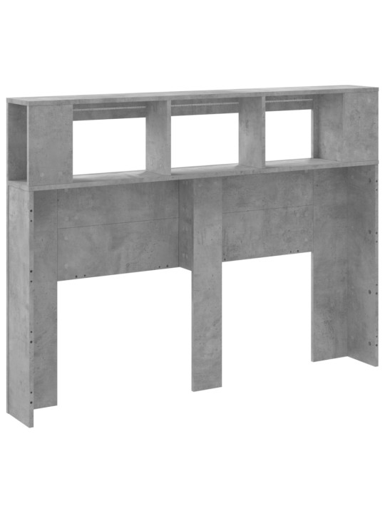 LED galvūgalis, betono, 140x18,5x103,5cm, apdirbta mediena