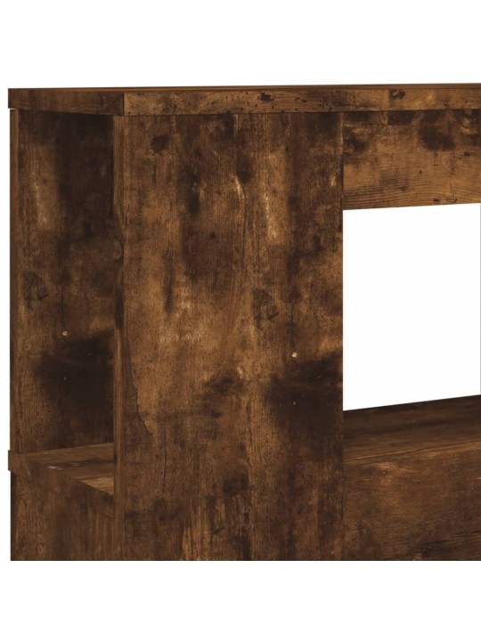 LED galvūgalis, dūminio ąžuolo, 140x18,5x103,5cm, mediena