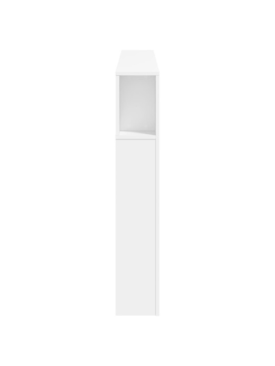 LED galvūgalis, baltas, 160x18,5x103,5cm, apdirbta mediena