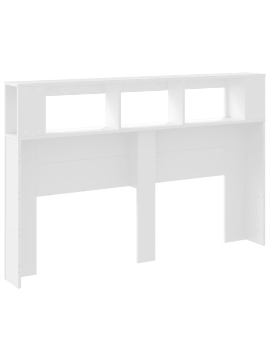 LED galvūgalis, baltas, 160x18,5x103,5cm, apdirbta mediena