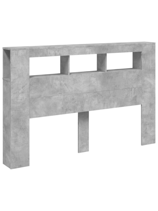 LED galvūgalis, betono, 160x18,5x103,5cm, apdirbta mediena