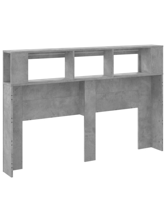 LED galvūgalis, betono, 160x18,5x103,5cm, apdirbta mediena