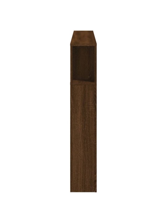LED galvūgalis, rudas ąžuolo, 160x18,5x103,5cm, mediena