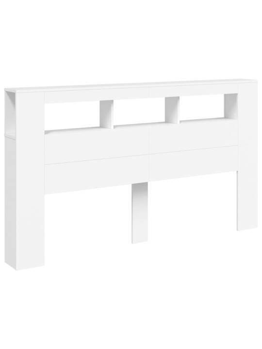 LED galvūgalis, baltas, 180x18,5x103,5cm, apdirbta mediena