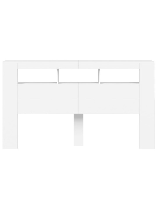 LED galvūgalis, baltas, 180x18,5x103,5cm, apdirbta mediena
