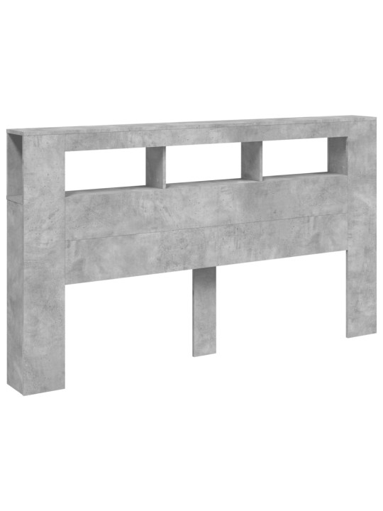 LED galvūgalis, betono, 180x18,5x103,5cm, apdirbta mediena