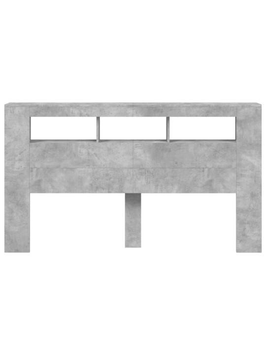 LED galvūgalis, betono, 180x18,5x103,5cm, apdirbta mediena