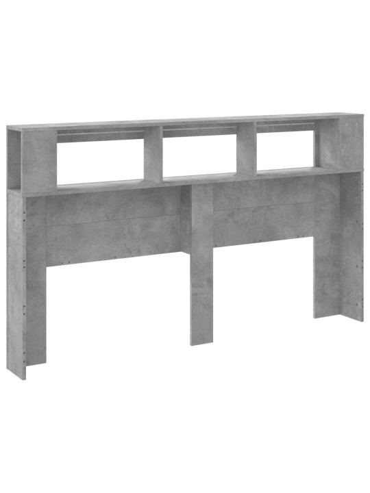 LED galvūgalis, betono, 180x18,5x103,5cm, apdirbta mediena