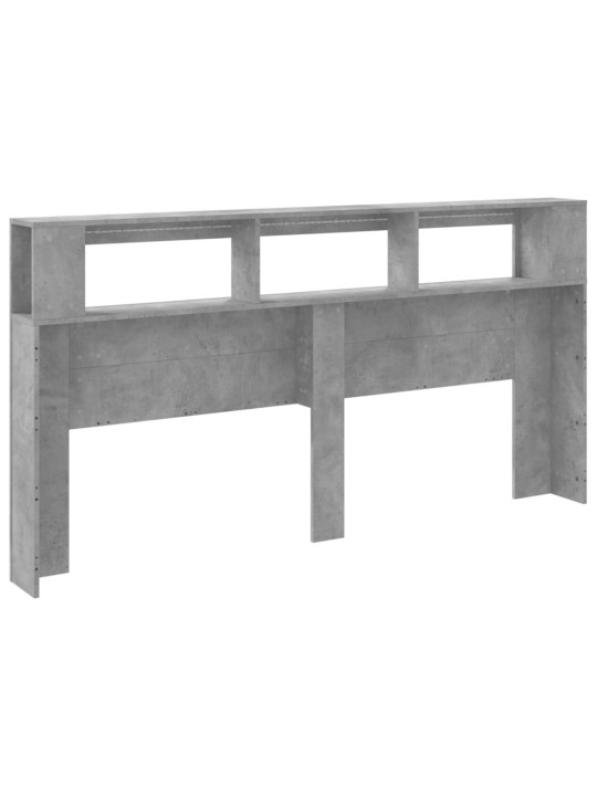 LED galvūgalis, betono, 200x18,5x103,5cm, apdirbta mediena