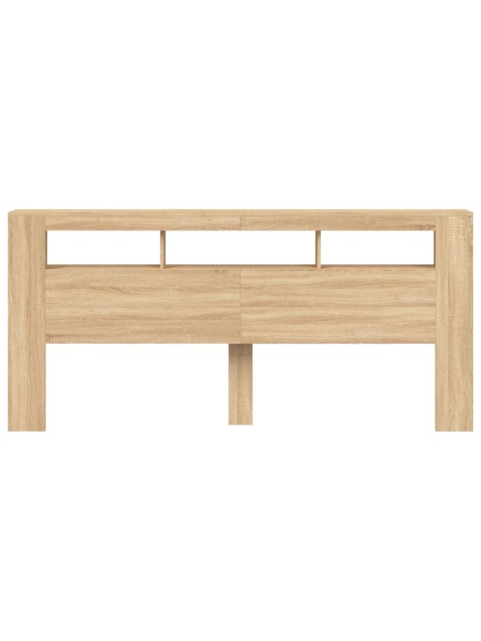 LED galvūgalis, ąžuolo, 220x18,5x103,5cm, apdirbta mediena