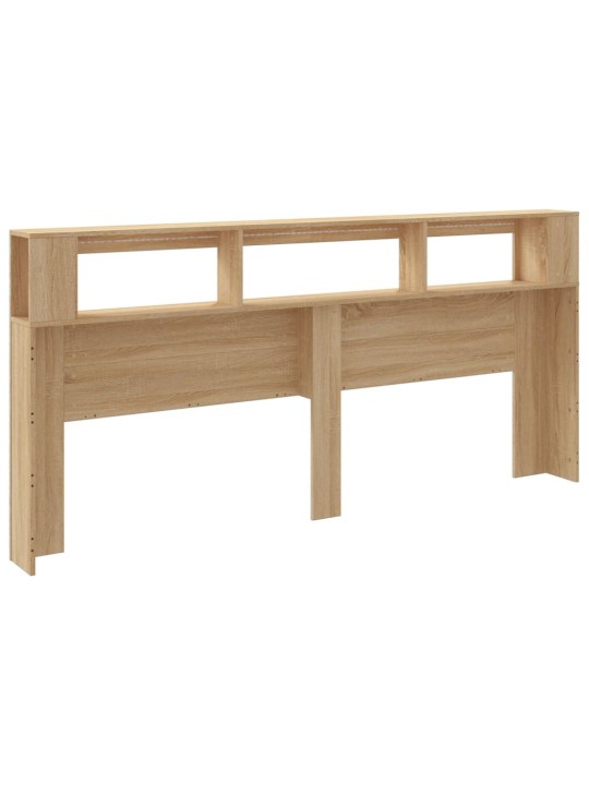 LED galvūgalis, ąžuolo, 220x18,5x103,5cm, apdirbta mediena