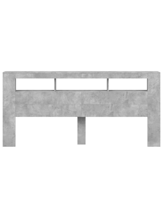 LED galvūgalis, betono, 220x18,5x103,5cm, apdirbta mediena