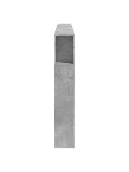 LED galvūgalis, betono, 220x18,5x103,5cm, apdirbta mediena