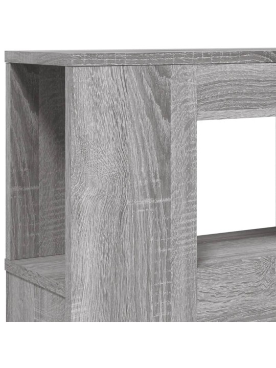 LED galvūgalis, pilkas ąžuolo, 220x18,5x103,5cm, mediena