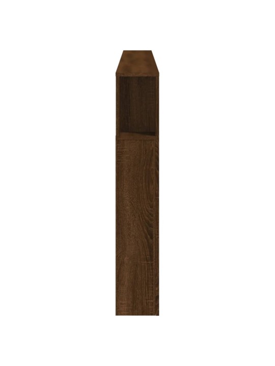 LED galvūgalis, rudas ąžuolo, 220x18,5x103,5cm, mediena