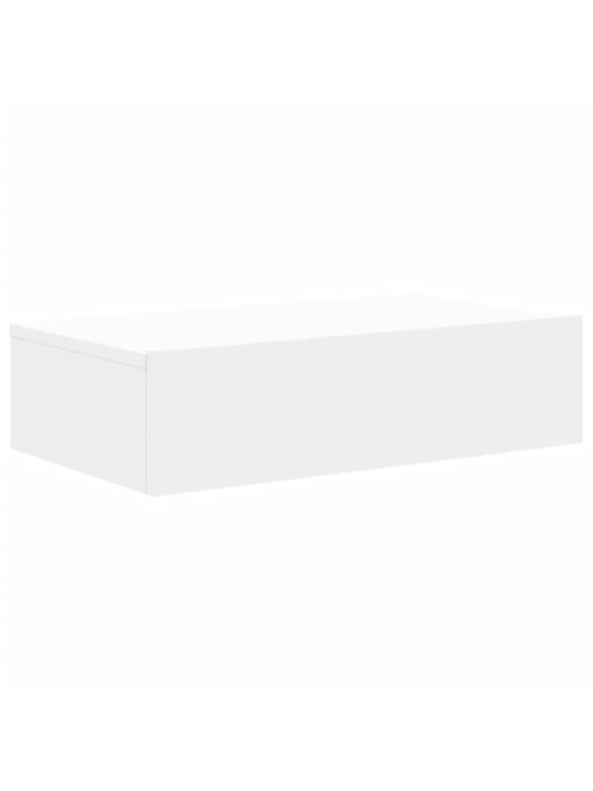 Televizoriaus spintelė su LED lemputėmis, balta, 60x35x15,5cm