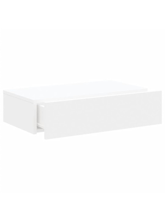 Televizoriaus spintelė su LED lemputėmis, balta, 60x35x15,5cm