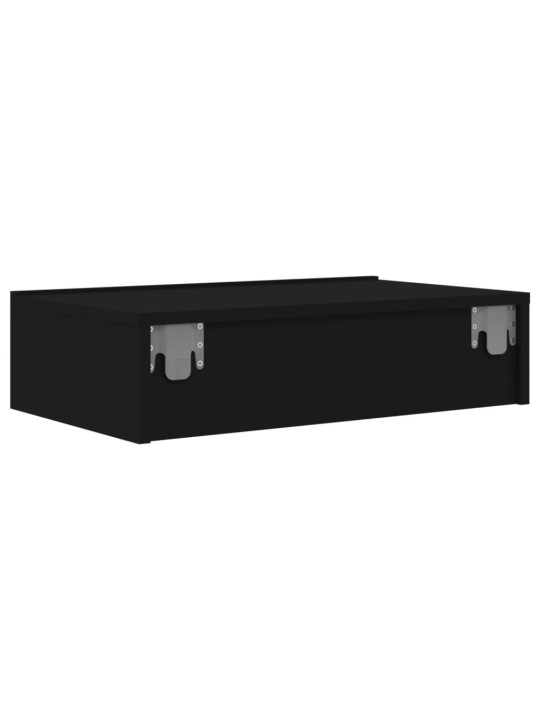 Televizoriaus spintelė su LED lemputėmis, juoda, 60x35x15,5cm