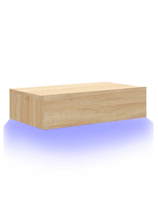 Televizoriaus spintelė su LED lemputėmis, ąžuolo, 60x35x15,5cm