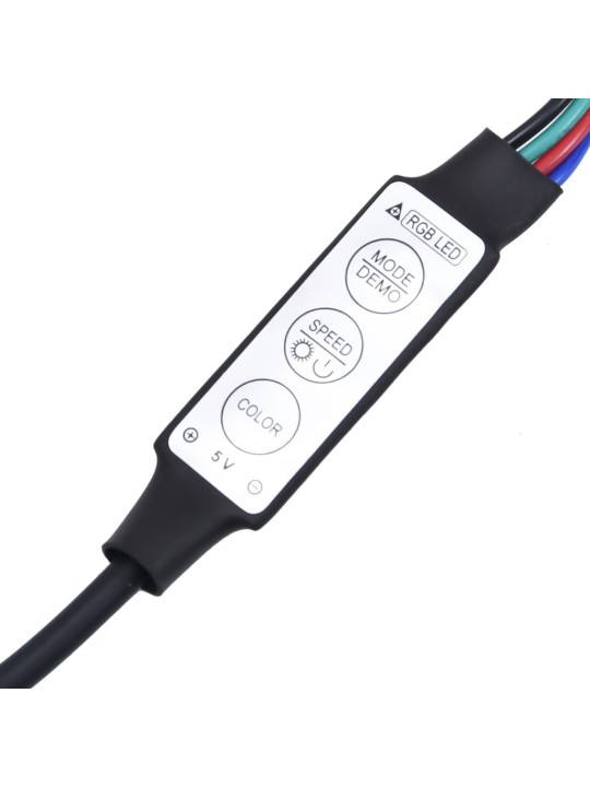 Televizoriaus spintelė su LED lemputėmis, betono, 60x35x15,5cm