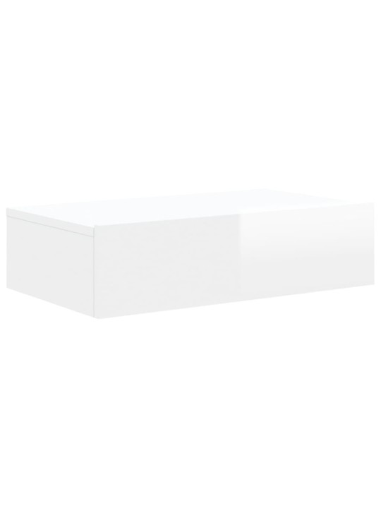 Televizoriaus spintelė su LED lemputėmis, balta, 60x35x15,5cm