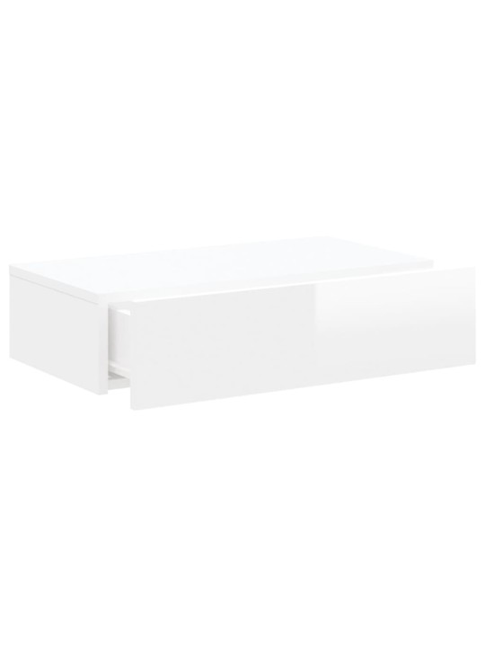 Televizoriaus spintelė su LED lemputėmis, balta, 60x35x15,5cm