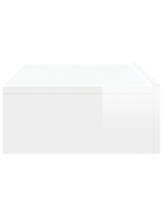 Televizoriaus spintelė su LED lemputėmis, balta, 60x35x15,5cm