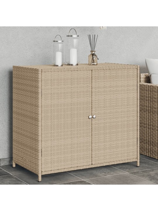 Sodo spintelė daiktams, smėlio, 83x45x76cm, poliratanas